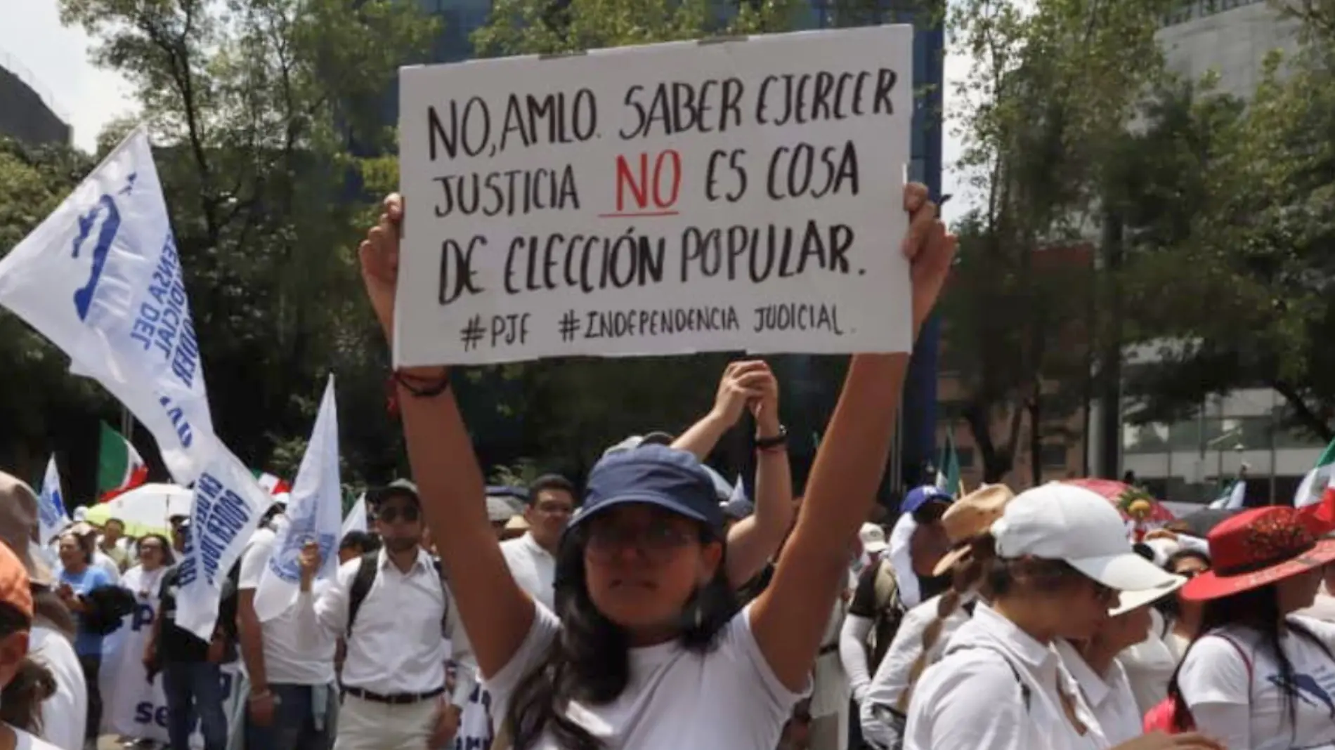 Manifestación contra reforma judicial